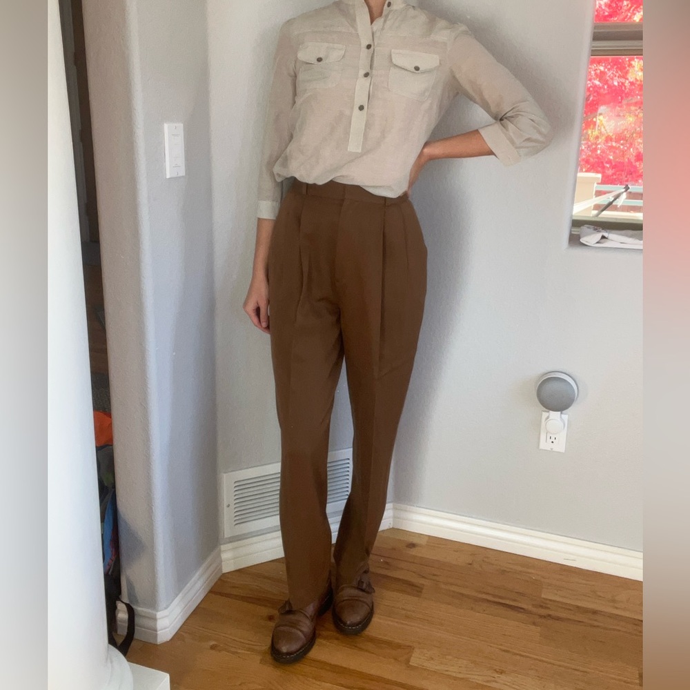 Classiques Entier Wool Pleated Trouser Pants